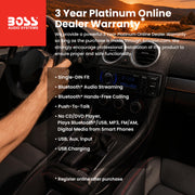 BOSS Audio Systems 616UAB Single DIN Bluetooth Car Stereo, No DVD, USB