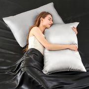 INFIIXSO Mulberry Silk Pillow Cases Standard Size with Zipper, Light Grey | Ultra Smooth & Soft Silk Pillowcase for Hair & Skin, Cooling Pillow Cover for Hot Sleepers, Hidden Zipper, 1Piece 20"x26"