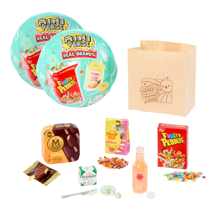 MGA's Miniverse Real Brands Series 2 Mini Collectibles (2 Pack) Blind Pack, Hyper-Realistic Replica Food Brands, Surprise Unboxing Toy, Collectors Gift, Ages 8+, Not Edible, NO DUPLICATES