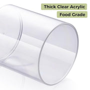 4 Pack Acrylic Qtip Holder Dispenser for Cotton Swabs, Balls, Floss Picks
