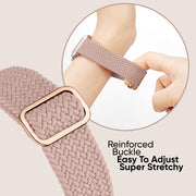 6 Pack Braided Stretchy Bands Compatible with Apple Watch Band Women Men | 38/40/40/42/44/45/46/49mm Adjustable Nylon Solo Loop Elastic Strap for iWatch Series 12 11 10 9 8 7 6 5 4 SE Ultra 4