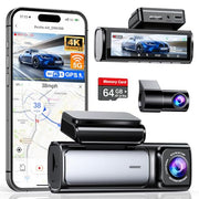 Affver 4K+2.5K Dash Cam Front and Rear, Built-in 5G WiFi 6 GPS Dual Dashcam | 64GB Card Included, 3.59" IPS Screen, APP Control, G-Sensor, Loop Recording, 24H Parking Mode, Night Vision, Car Dash Camera