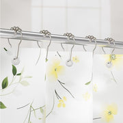 Amazer Shower Curtain Hooks, Decorative Rust Proof Stainless Steel Shower Curtain Hooks for Bathroom Shower Rods Set of 12, Polished Nickel