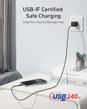 Anker Nano USB C to USB C Cable, 240W Fast Charging Cable (Black, 6ft) | Flexible Multi-Color Braided Charger for iPhone 18 / 17 Series, MacBook Pro, and More