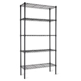 Amazon Basics 5-Shelf Adjustable Heavy Duty Steel Wire Storage Shelves for Garage, Kitchen, Easy Assembly, 36" x 14" x 72", Black