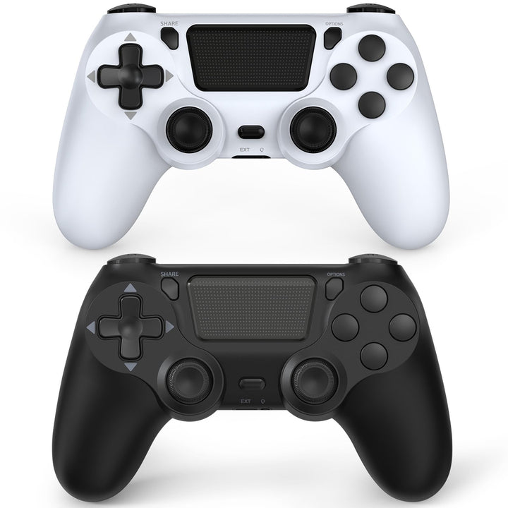 Wuthur 2 Pack Wireless Controller Compatible with PS4 / Pro/Slim (Black & White)