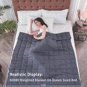 yescool Weighted Blanket for Adults 20lbs Queen Size, 60" x 80", Grey