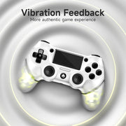 AceGamer 2 Pack for PS4 Controller, Wireless Controller for PS4/Pro/Slim/PC, with Non-Slip Grip of Both Sides and USB-C Cable! (Black and White)