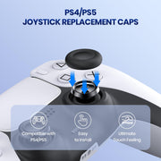 NEWDERY Joystick Replacement Grip Caps for PS5/PS4 Controller | Silicone Thumb Grip Cap Replacement Set, Anti-Slip Design, Compatible with PS5/PS4 Controller, Black, 10-Pack