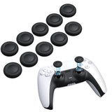 NEWDERY Joystick Replacement Grip Caps for PS5/PS4 Controller | Silicone Thumb Grip Cap Replacement Set, Anti-Slip Design, Compatible with PS5/PS4 Controller, Black, 10-Pack