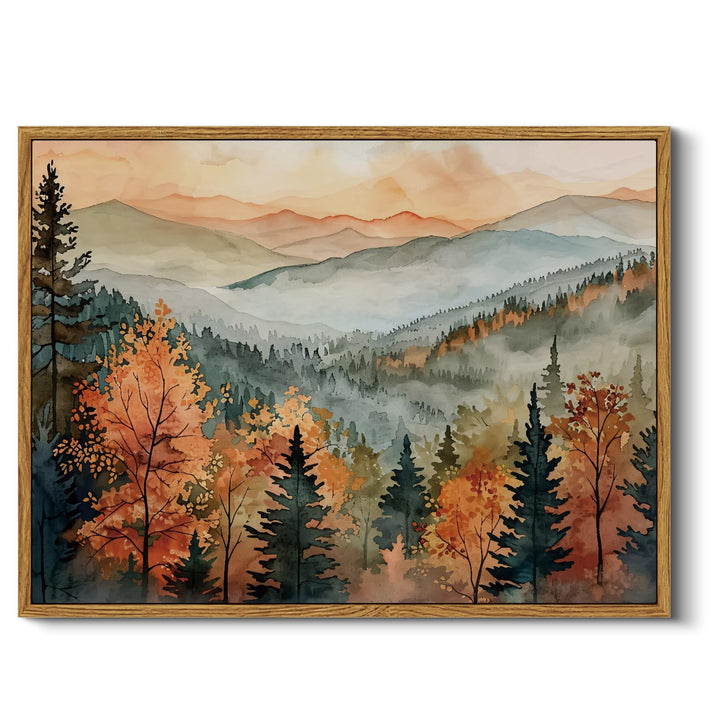 InSimSea Vintage Fall Canvas Wall Decor, Landscape Pictures Framed Art | Small Autumn Paintings, 16x12in, Living Room Bedroom Kitchen Shelf Decoration Indoor