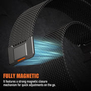 Milanese Loop for Apple Watch Ultra 4/3/2 Band 49mm 40/41/42/44/45/46mm Men | Tactical Mecha Strap,Military-Grade Design,Magnetic Metal Mesh Wristband,iWatch Ultra 2/3/4 Series 12/11/10/9/8/7/6/5/4 SE