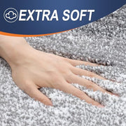 OLANLY Bathroom Rugs Mat 30x20, Extra Soft Absorbent Microfiber Bath Rugs | Grey, Non-Slip Quick-Drying Rubber Backing, Machine Washable Plush Bath Mat for Floor, Tub and Shower, Home Decor Accessories
