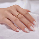 BTArtbox Press On Nails, Short Almond White Fake Nails, 32Pcs Full Kit | Ombre Glue On Nails, 2-Week Wear Time, 10-Minute Application, Natural Salon Look, 16 Sizes for Various Nail Beds