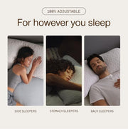 Coop Home Goods Original Adjustable Pillow, Queen Size Bed Pillow for Sleeping, Cross Cut Memory Foam Pillow - Medium Firm Back, Stomach and Side Sleeper Pillow, CertiPUR-US/GREENGUARD Gold