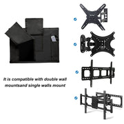 iBirdie Outdoor TV Cover 52 to 55 inch Weatherproof and Waterproof | Black, 52"L x 31"H Cover Size, 600D Thick Fabric, Outside Flat Screen Protector with Bottom