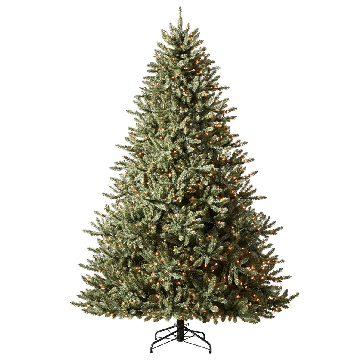 Balsam Hill 7.5ft Pre-Lit Classic Blue Spruce - Artificial Christmas Tree with 1000 Clear Incandescent Lights, Easy Plug Technology, Premium Stand for Indoor Holiday Decorating