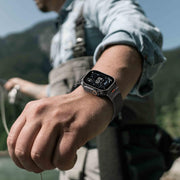 Milanese Loop for Apple Watch Ultra 4/3/2 Band 49mm 40/41/42/44/45/46mm Men | Tactical Mecha Strap,Military-Grade Design,Magnetic Metal Mesh Wristband,iWatch Ultra 2/3/4 Series 12/11/10/9/8/7/6/5/4 SE