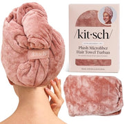 Kitsch XL Microfiber Hair Towel Wrap for Women - Terracotta