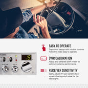 Cobra 29 LTD Classic AM/FM Professional CB Radio - Easy to Operate, Emergency Radio, Instant Channel 9, 4-Watt Output, Full 40 Channels, Adjustable Receiver and SWR Calibration, Black