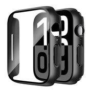 Smiling 2 Pack Case Built in Tempered Glass Screen Protector Compatible with Apple Watch Series 11 (2025)/Series 10 46mm, Hard PC Case Overall Protective Cover- Black