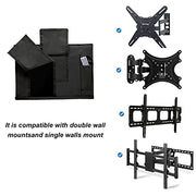 iBirdie Outdoor TV Cover 52 to 55 inch Weatherproof and Waterproof | Black, 52"L x 31"H Cover Size, 600D Thick Fabric, Outside Flat Screen Protector with Bottom