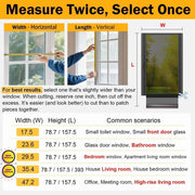 Upgraded One Way Window Privacy Film Sun Heat Blocking, 17.5" x 78.7" | Reflective Mirror Window Tint for Home Glass Windows Cover See Out Not In, Static Cling, Anti-UV, Anti-Glare, Black-Silver