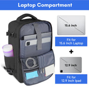Taygeer Travel Laptop Backpack for Men, Airplane Approved Travel Backpack | 15.6inch Laptop Backpacks with Water Bottle Pocket, Lightweight College 35l Luggage Bookbag Gifts for Business Work, Black