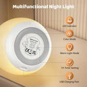 MediAcous Night Light for Kids, 7 Colors Changing Egg Light for Nursery | Stepless Dimming, Soft Silicone Touch Night Lamp with 1 Hour Timer, Rechargeable Nursery Night for Breastfeeding