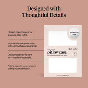 Kitsch Satin Pillowcase with Zipper - Standard Size, Ivory | Softer Than Silk Pillow Cases, Smooth Cooling Satin Pillow Case for Hair and Skin, Wrinkle-Free, Machine Washable