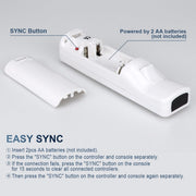 FASIGO Remote Controller with Nunchuck, Compatible with Nintendo Wii/Wii U | 2 Pack, White