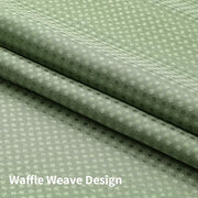 Colorful Star Sage Green No Hook Waffle Shower Curtain Set, 72 x 75 Inch | Waterproof Shower Curtain with Snap in Fabric Liner and Mesh Top Window, Hotel Style Heavy Duty Thick Bathroom Curtain