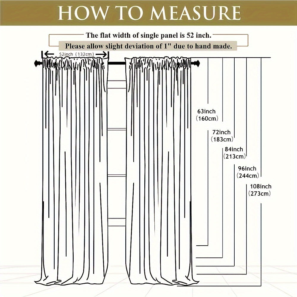 2 Panels\u002F Set Luxury Velvet Partition Curtains for Privacy, Room Divider Curtain Rod Pocket Curtains Office Home Decor