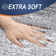 OLANLY Bathroom Rugs Mat 30x20, Extra Soft Absorbent Microfiber Bath Rugs | Grey, Non-Slip Quick-Drying Rubber Backing, Machine Washable Plush Bath Mat for Floor, Tub and Shower, Home Decor Accessories