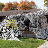 JOYSELLER 2PACK Flexible Spider Web Halloween Decorations Outdoor | 900sqft Cut-Your-Own Flexible Spider Webbing for Halloween Decor (Spiders Not Included)