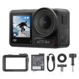 DJI Osmo Action 4 Essential Combo, Waterproof Action Camera Vlogging Camera | 1/1.3" Sensor, 4K/120fps Video, Stunning Low-Light Imaging, 10-bit & D-Log M Color Performance, Long-Lasting 160 Mins