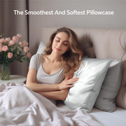 INFIIXSO Mulberry Silk Pillow Cases Standard Size with Zipper, Light Grey | Ultra Smooth & Soft Silk Pillowcase for Hair & Skin, Cooling Pillow Cover for Hot Sleepers, Hidden Zipper, 1Piece 20"x26"