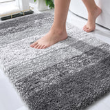 OLANLY Bathroom Rugs Mat 30x20, Extra Soft Absorbent Microfiber Bath Rugs | Grey, Non-Slip Quick-Drying Rubber Backing, Machine Washable Plush Bath Mat for Floor, Tub and Shower, Home Decor Accessories