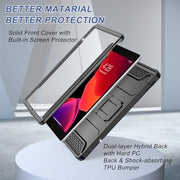 Soke Case for iPad 9th/8th/7th Generation 10.2-Inch - Black | Built-in Screen Protector and Kickstand, Rugged Full Body Protective Cover for Apple iPad Gen 9/8/7 2021/2020/2019