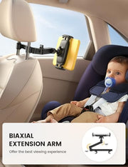 Lamicall Car Headrest Tablet Holder, 3 in 1 Extension Adjustable Arm | Tablet Car Mount for Back Seat, Gifts Road Trip Essentials for Kids, for 4.7-11" Devices, iPad Pro Air Mini, Galaxy, Fire HD