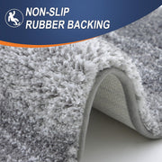 OLANLY Bathroom Rugs Mat 30x20, Extra Soft Absorbent Microfiber Bath Rugs | Grey, Non-Slip Quick-Drying Rubber Backing, Machine Washable Plush Bath Mat for Floor, Tub and Shower, Home Decor Accessories