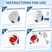 6 Pcs Dash Cam Adhesive Pads, Double Sided Adhesive Pads for Car Dashboard,Very High Bond Heat Resistant Tape for Windshield,Heavy Duty Sticky Pads for Car Phone Holder and Dash Cam