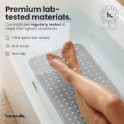homerella Bathtub Mat Non Slip 35x16 Shower Mat Non Slip Anti Mold BPA Free | Mildew Resistant, Machine Washable, Extra Long Tub Mat, Shower Mats for Inside Shower, Bath Mat for Tub Non Slip EU Certified