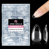 UNA GELLA Short Almond Nail Tips 216PCS X-Soft Gel Fake Nails Extensions | 12 Sizes Full Cover Press on Nails, Flexible, Natural-Looking, Beginner-Friendly, Pre-Shaped Design Saves Time