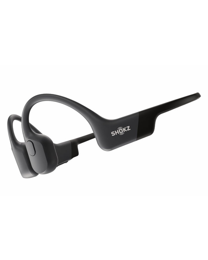 SHOKZ OpenRun Bone Conduction Open-Ear Bluetooth Sport Headphones, Black | Bundle with Sweat Headband；Open ear comfort; Lightweight & Secure fit; IP67 water resistance; 8H battery; Running/Cycling