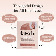 Kitsch XL Microfiber Hair Towel Wrap for Women - Terracotta
