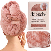 Kitsch XL Microfiber Hair Towel Wrap for Women - Terracotta