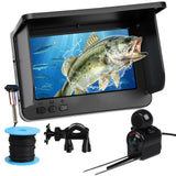 Underwater Fishing Camera, 4K HD 5 Inch IPS Screen, Portable Fish Finder | 8000mAh Battery, Infrared Night Vision, 220° Wide Angle, IP68 Waterproof, 98ft Cable for Ice Lake Boat Kayak Fishing