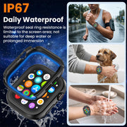 YIJDACASE 3 in 1 Waterproof Case for 40mm Apple Watch SE 3/2/1 Series 6/5/4 | 40mm PC Bumper 360 Full Face Cover Built-in Tempered Glass Screen Protector, Sensitive Touch Scratch, Matte Black