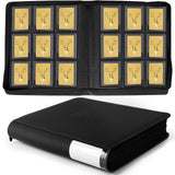Toploader Binder, Holds 360 Toploaders, Top Loader Binder with 9 Pockets for 3" x 4" Rigid Cards, Double-Sided Pockets Card Binder Top Loader for Trading Cards or Sports Cards (black)